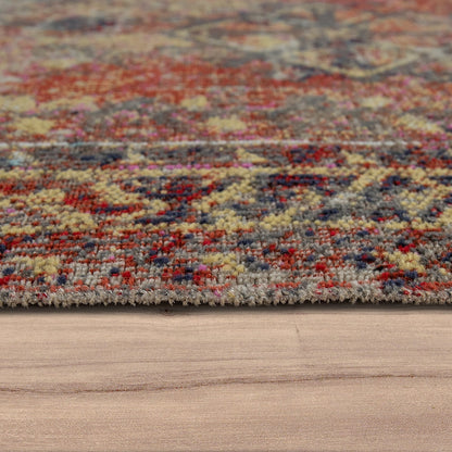 Vibrant Red Outdoor Rug  Durable Low-Pile Polypropylene