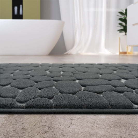 Anthracite Indoor Rug with Rubber Backing  Low Pile