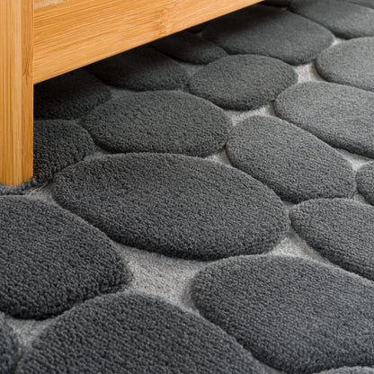 Anthracite Indoor Rug with Rubber Backing  Low Pile