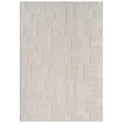 Cream Plush Indoor Rug with Cotton Backing