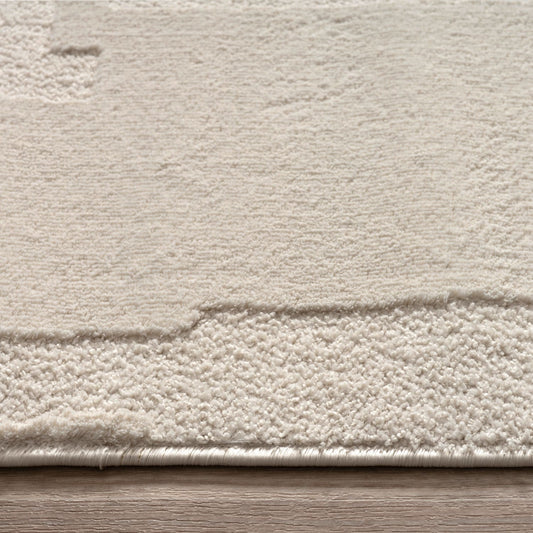 Cream Plush Indoor Rug with Cotton Backing