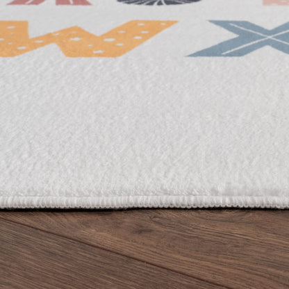 Vibrant Multicolor Indoor Rug with Non-Slip Felt Backing