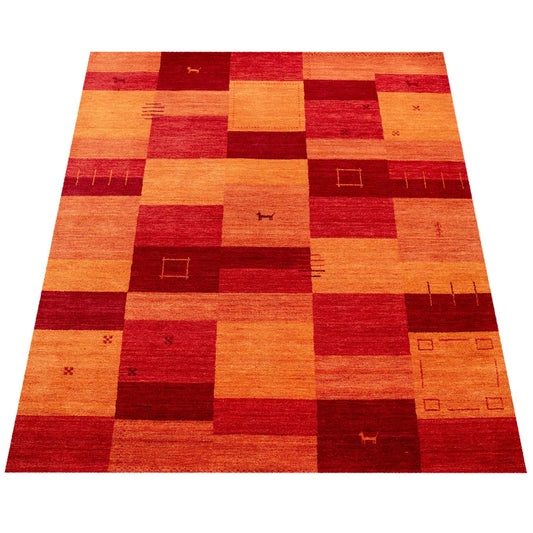 Terracotta Wool Rug with Cotton Backing and Cozy 9mm Pile