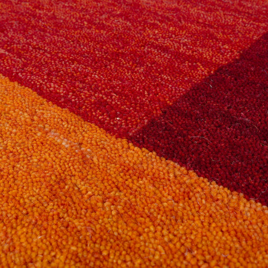 Terracotta Wool Rug with Cotton Backing and Cozy 9mm Pile