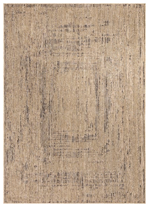 Modern Beige Outdoor-Indoor Rug  Sleek & Weather-Friendly Design