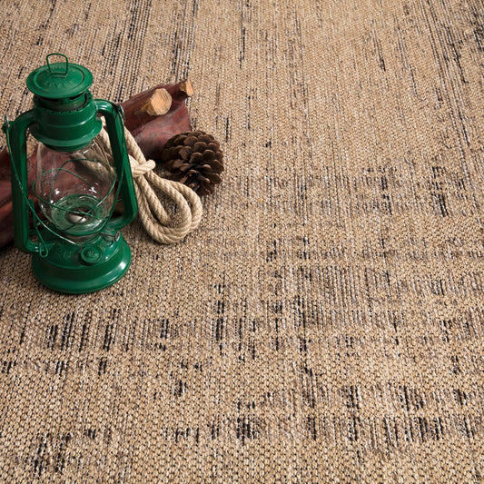 Modern Beige Outdoor-Indoor Rug  Sleek & Weather-Friendly Design