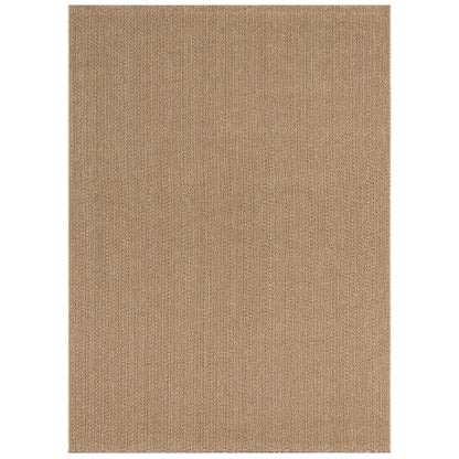 Durable Beige Outdoor Rug with Soft 7mm Pile