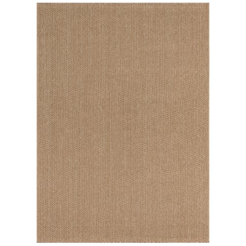 Durable Beige Outdoor Rug with Soft 7mm Pile