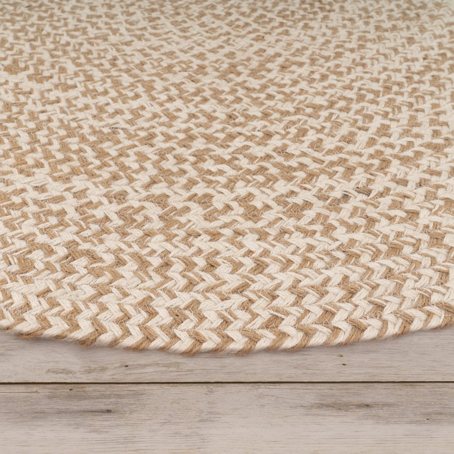 Soft Touch Handmade Beige Cotton Indoor Rug