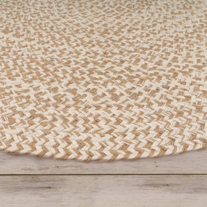 Soft Touch Handmade Beige Cotton Indoor Rug