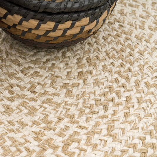 Soft Touch Handmade Beige Cotton Indoor Rug