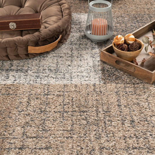 Cozy Brown Indoor Area Rug with Jute Backing