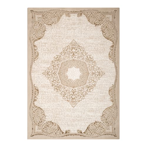 Elegant Beige Indoor Rug with Soft Pile