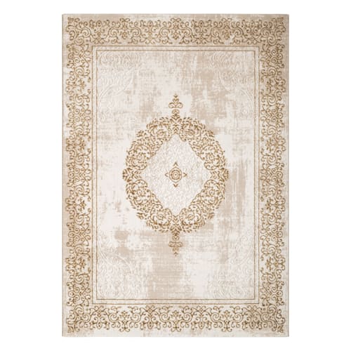 Elegant Beige Indoor Soft Pile Rug