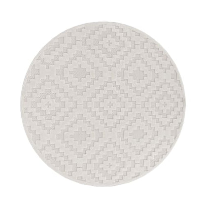 Cream Outdoor Rug with Soft Pile and Heating Safe